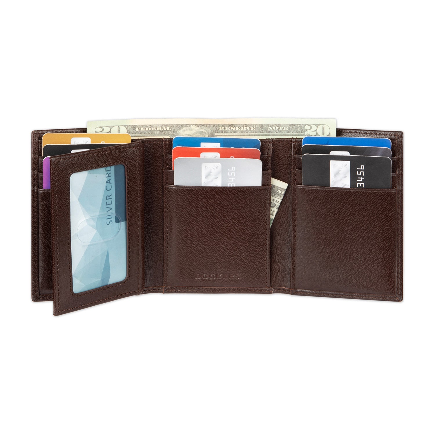 Dockers Mens Extra Capacity Trifold Wallet
