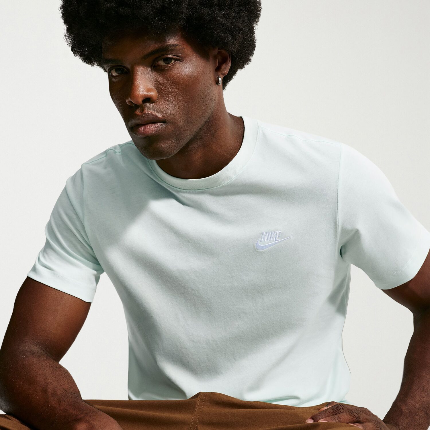 Nike Club Embroidered Logo Mens Crew Neck Short Sleeve Active Big and Tall T-Shirt