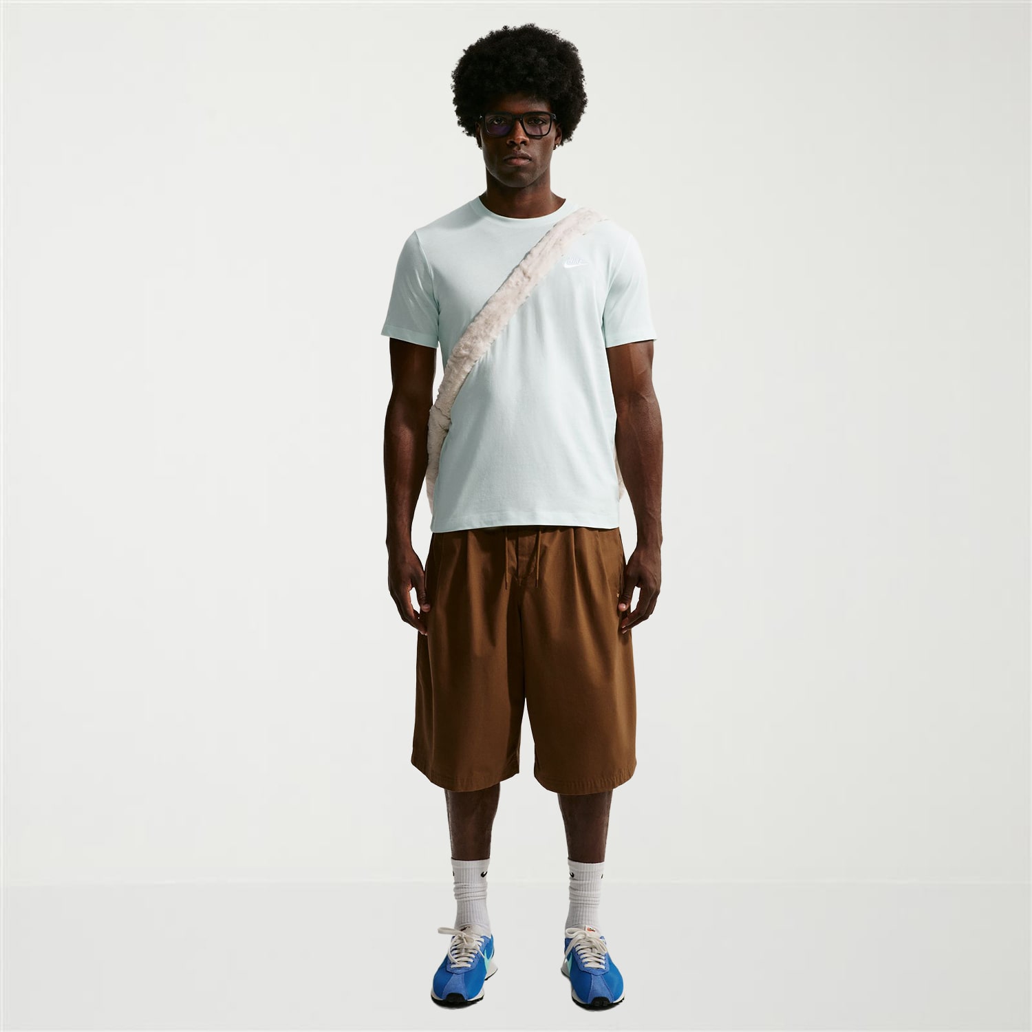 Nike Club Embroidered Logo Mens Crew Neck Short Sleeve Active Big and Tall T-Shirt