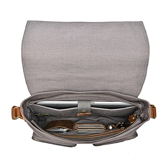 TSD Brand Valley Oak Messenger Bag