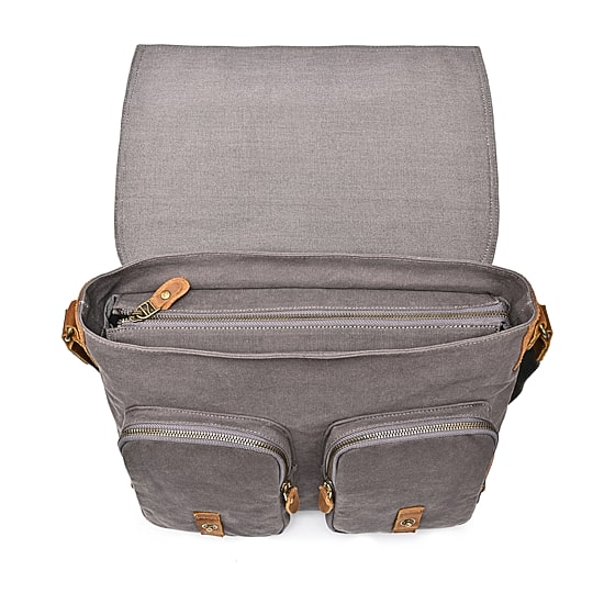 TSD Brand Valley Oak Messenger Bag