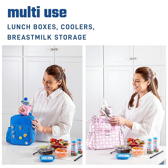 Fit & Fresh Cool Coolers Soft Ice 2pk Lunch Bag