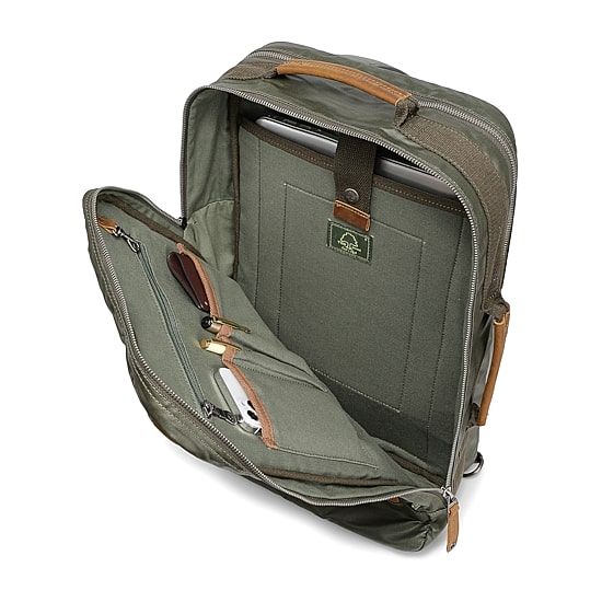 TSD Brand Madrone Coated Canvas Unisex Adult Backpack