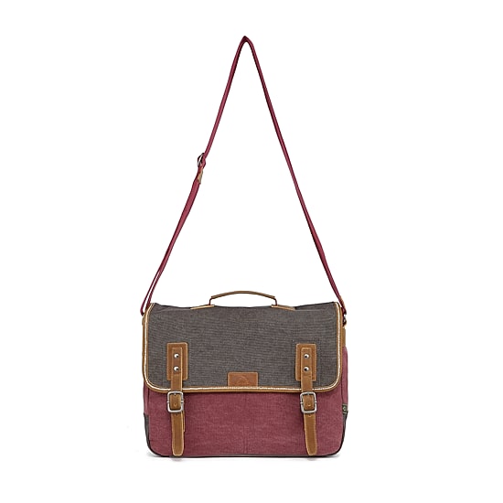TSD Brand Mountain Wood Messenger Bag