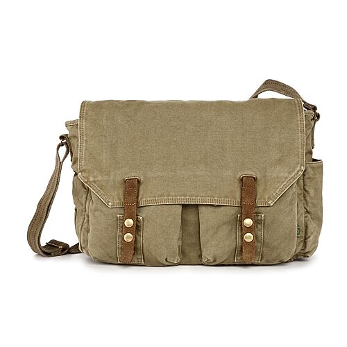 TSD Brand Coastal Messenger Bag, One Size, Green