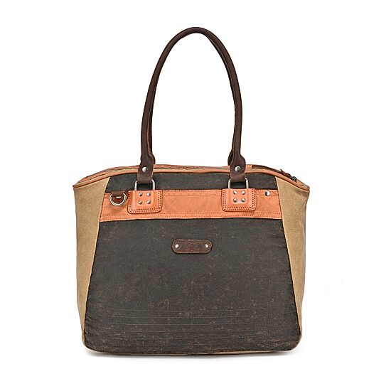 TSD Brand Tapa 2-Tone Satchel Messenger Bag