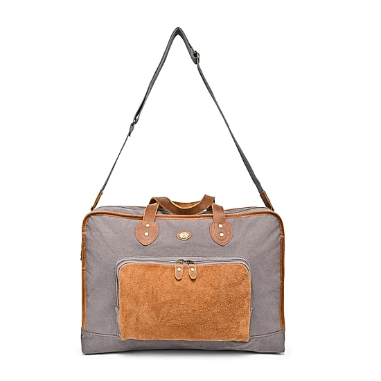 TSD Brand Valley Oak Convertible Weekender Duffel Bag