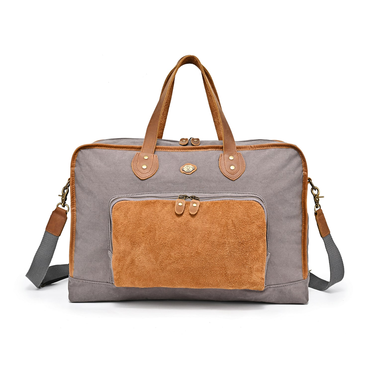 TSD Brand Valley Oak Convertible Weekender Duffel Bag