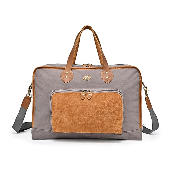 TSD Brand Valley Oak Convertible Weekender Duffel Bag