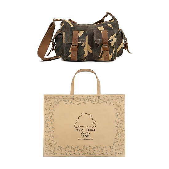 TSD Brand Leaf Hill Mail Bag Messenger Bag