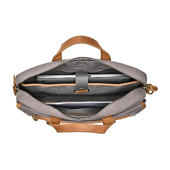 TSD Brand Valley Oak Briefcase