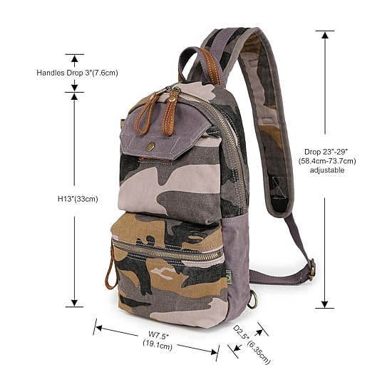 TSD Brand Mountain Leaf Crossbody Bag
