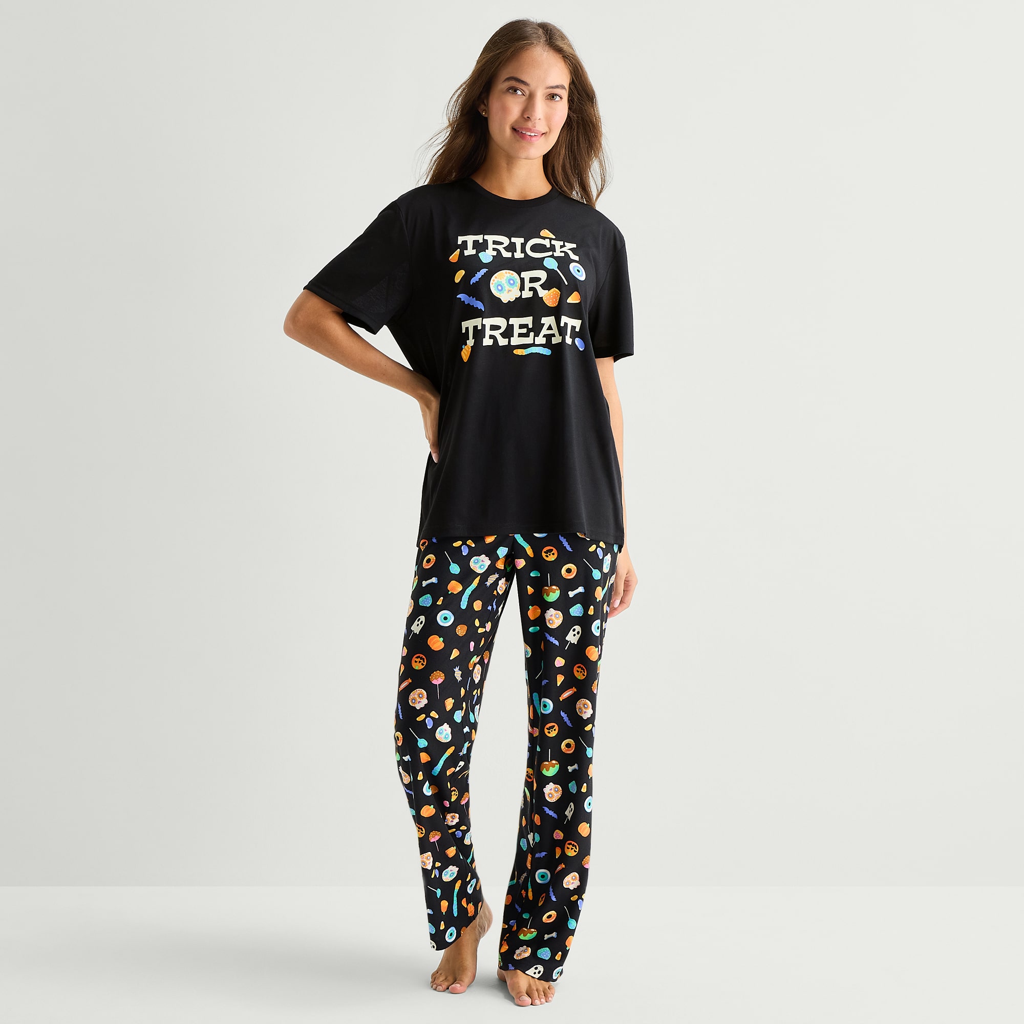 Mixit Unisex Adult Crew Neck Short Sleeve 2-pc. Pajama Set