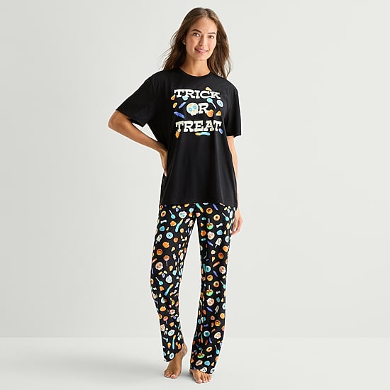 Mixit Unisex Adult Crew Neck Short Sleeve 2-pc. Pajama Set