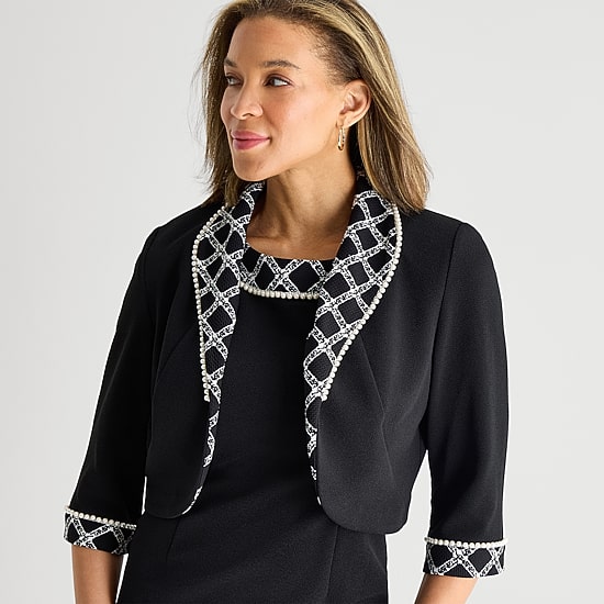 Maya Brooke Womens Jacket Dress