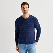 St. John's Bay Cable Mens Crew Neck Long Sleeve Pullover Sweater