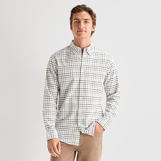 St. John's Bay Mens Long Sleeve Classic Fit Button-Down Shirt