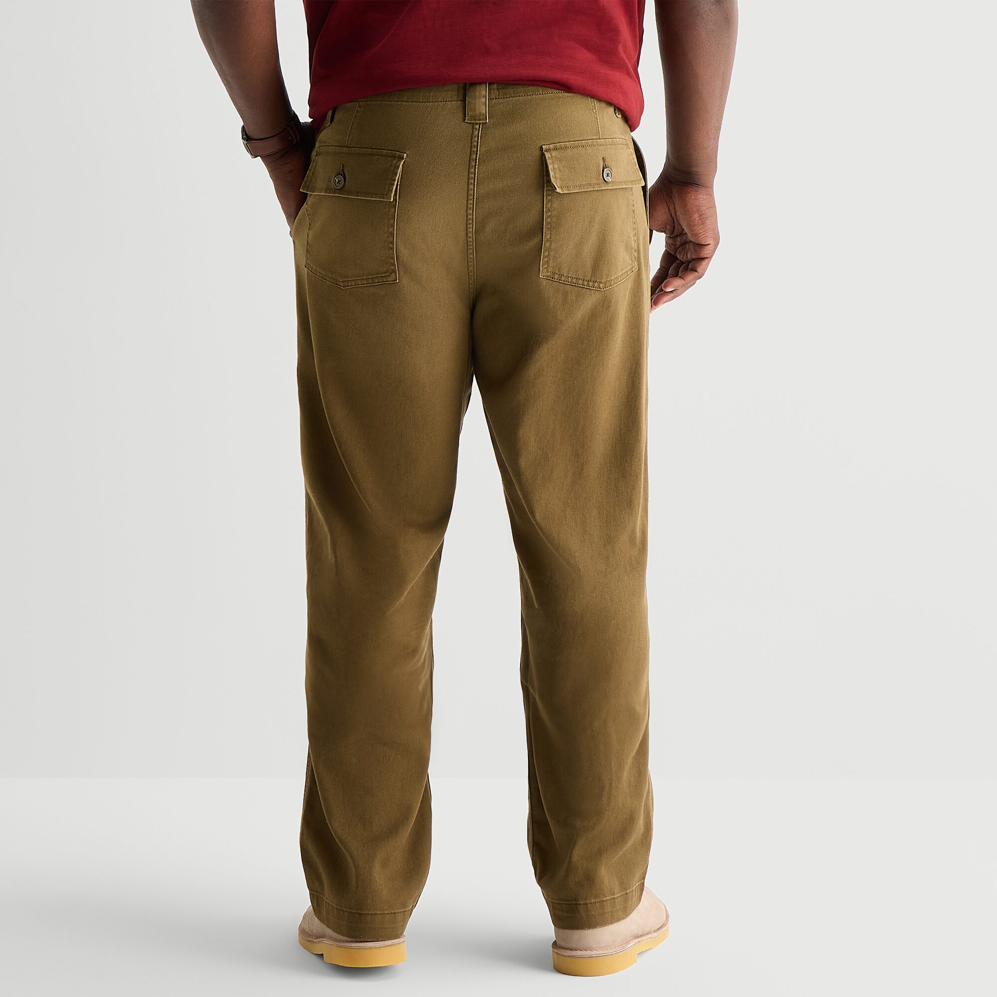 mutual weave Mens Regular Fit Big and Tall Flat Front Pant