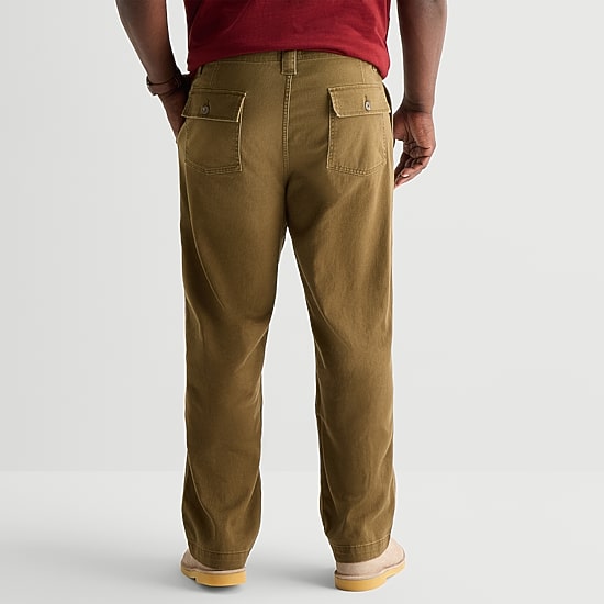 mutual weave Mens Regular Fit Big and Tall Flat Front Pant