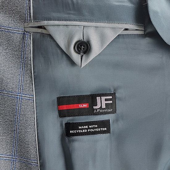 J. Ferrar Ultra Comfort Mens Slim Fit Plaid Suit Jacket
