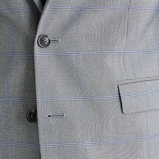 J. Ferrar Ultra Comfort Mens Slim Fit Plaid Suit Jacket
