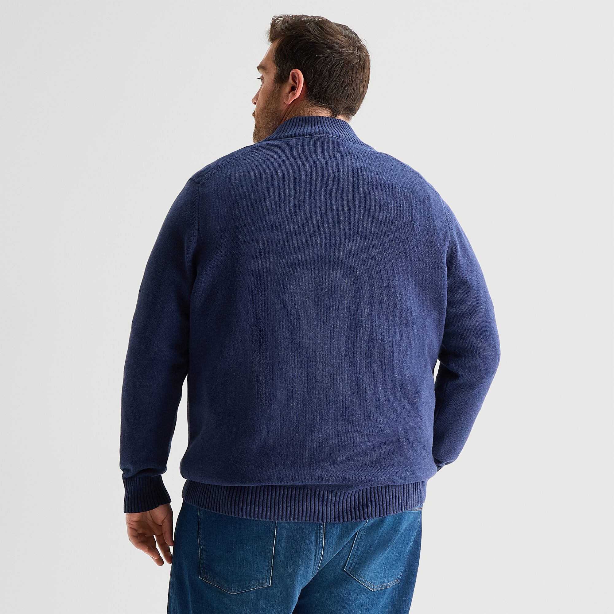 St. John's Bay Mens Mock Neck Long Sleeve Big and Tall Quarter-Zip Pullover Sweater