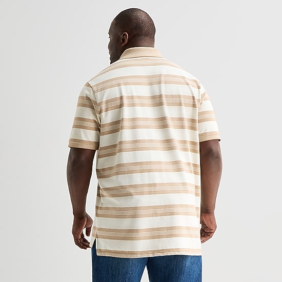 St. John's Bay Essential Oxford Big and Tall Mens Classic Fit Short Sleeve Polo Shirt
