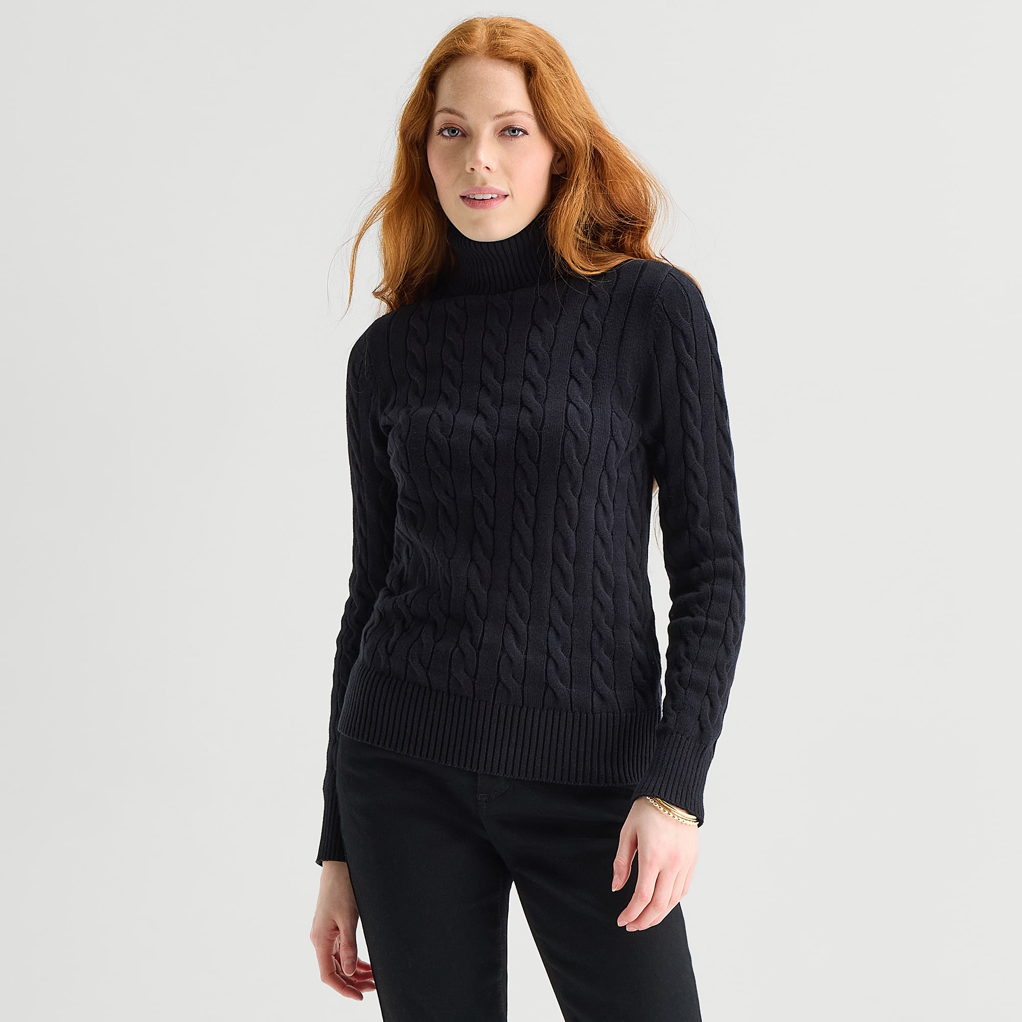 St. John's Bay Womens Turtleneck Long Sleeve Pullover Sweater