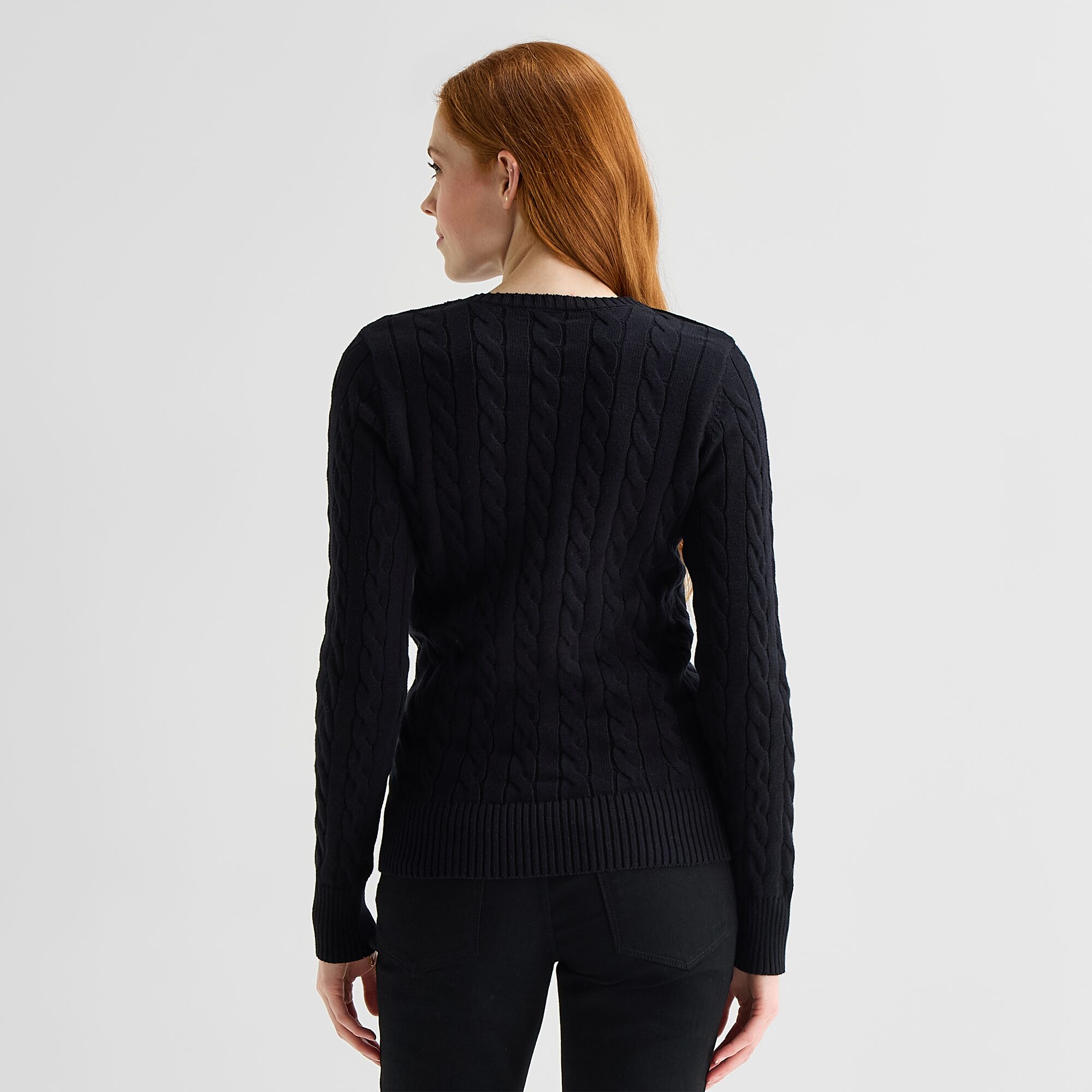 St. John's Bay Womens Crew Neck Long Sleeve Easy-on + Easy-off Pullover Sweater