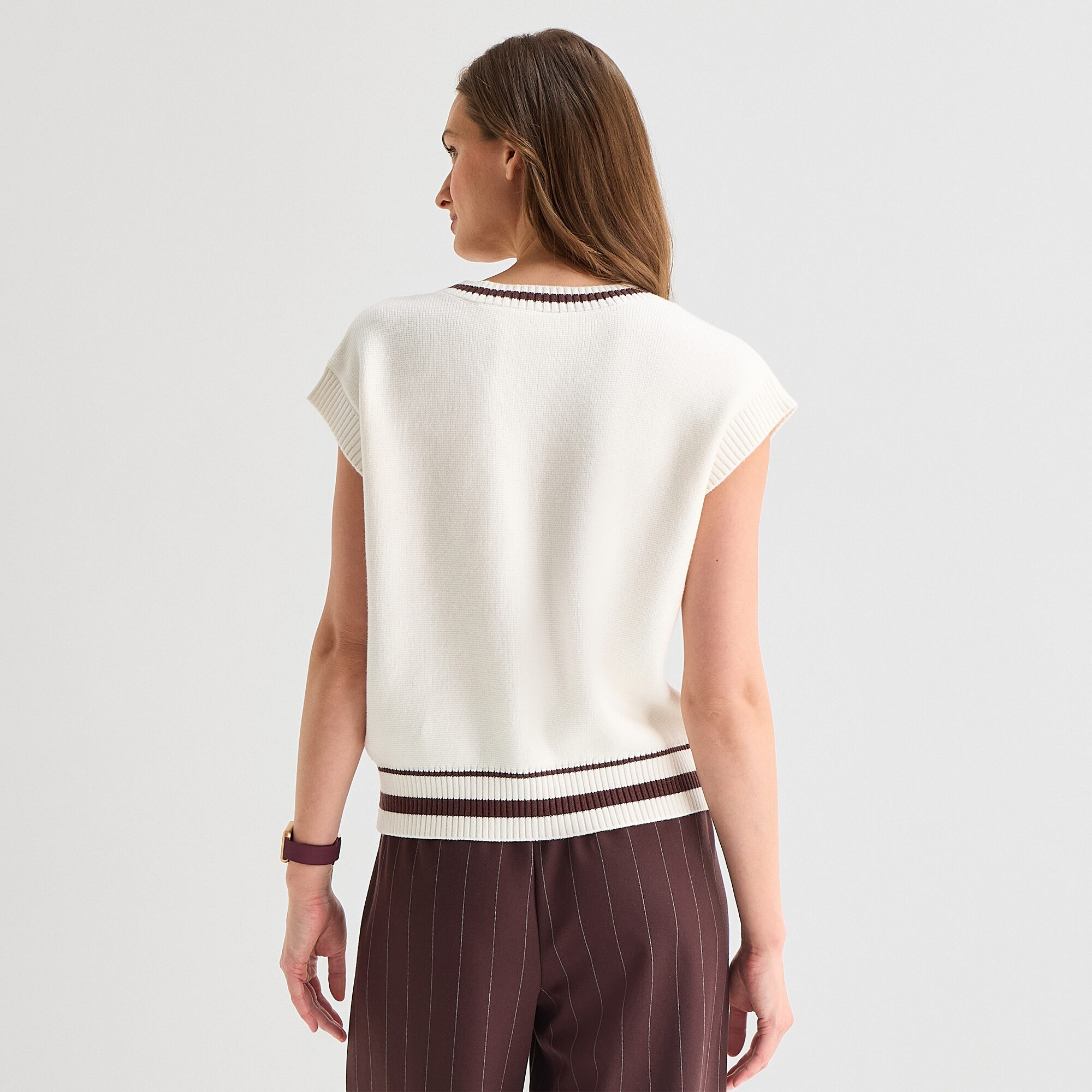 Stylus Womens V Neck Sweater Vest