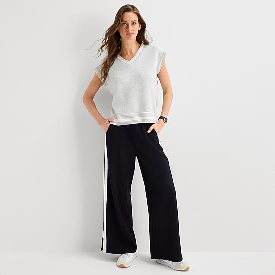 Stylus Womens V Neck Sweater Vest