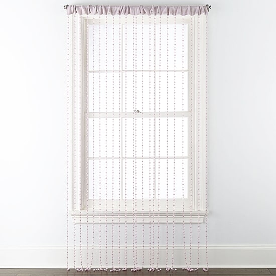Regal Home Adriana Bead Rod Pocket Light-Filtering Single Curtain Panel