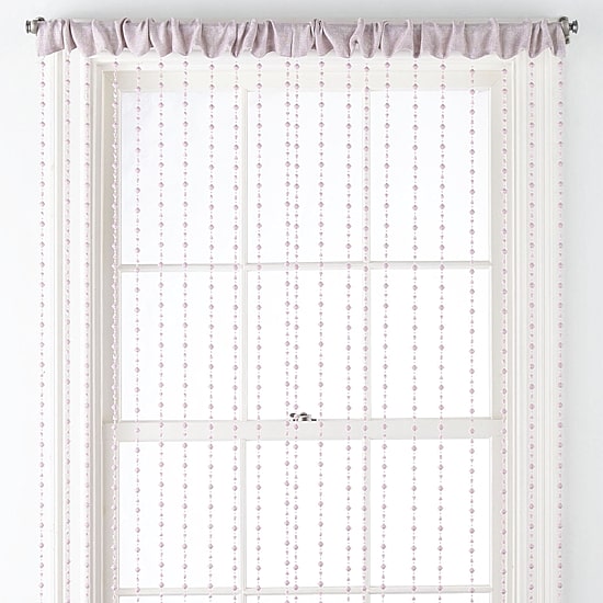 Regal Home Adriana Bead Rod Pocket Light-Filtering Single Curtain Panel