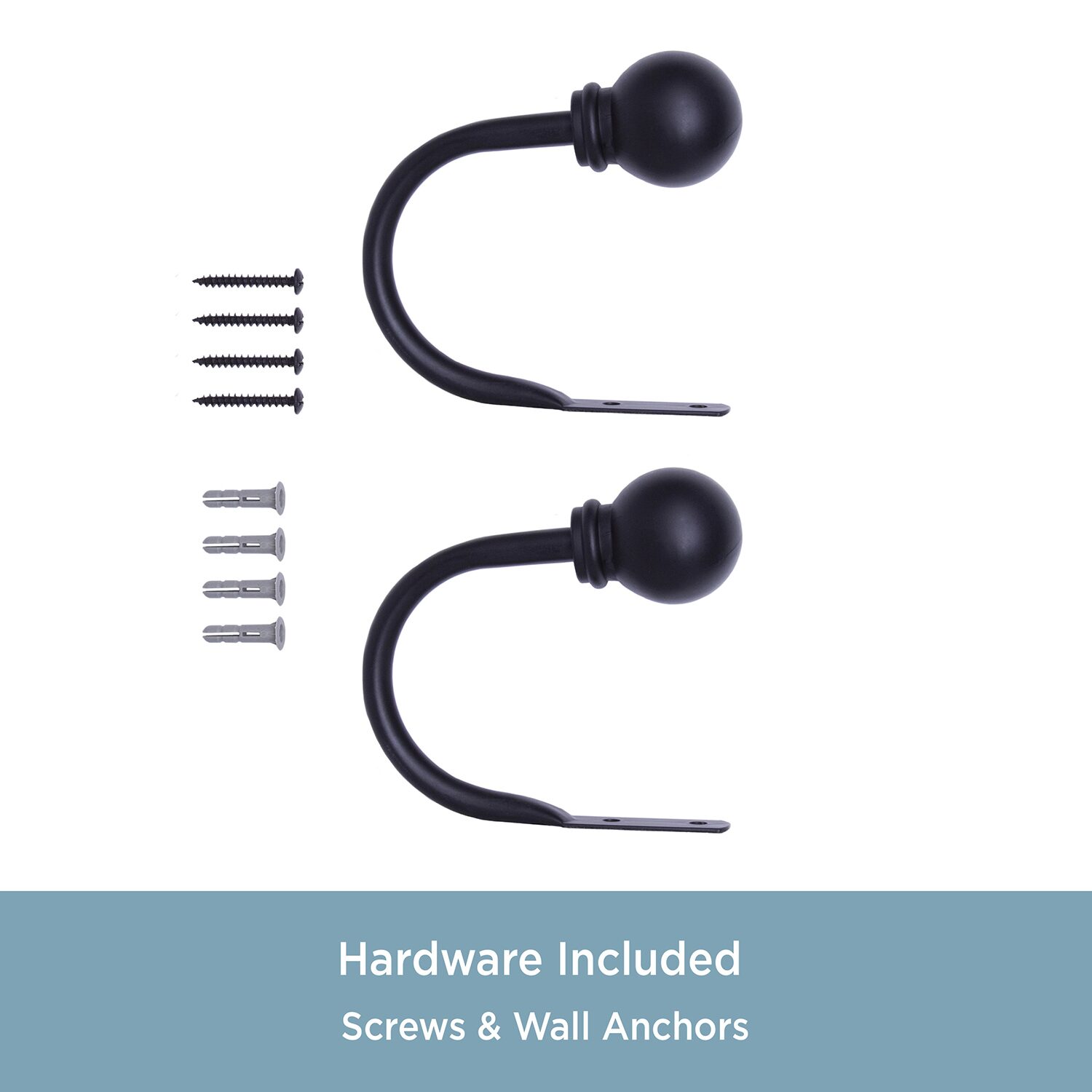 Kenney Chelsea Ball End 2-pc. Curtain Holdback