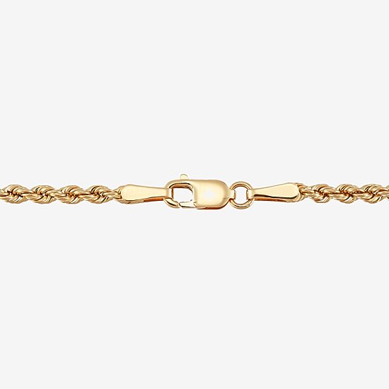 Womens 10K Gold Circle 18 Inch Pendant Necklace