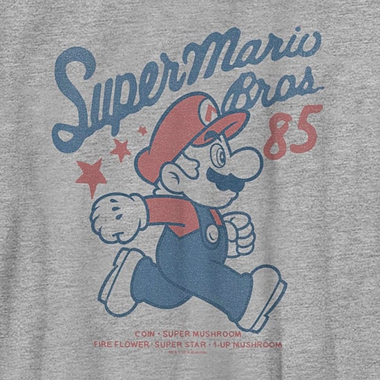 Little & Big Kid Boys Crew Neck Short Sleeve Regular Fit Super Mario Graphic T-Shirt