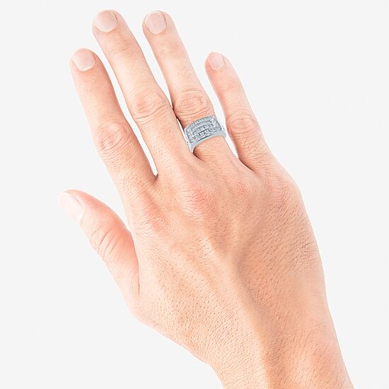 Mens 1 1/2 CT. T.W. Natural White Diamond 10K Gold Fashion Ring