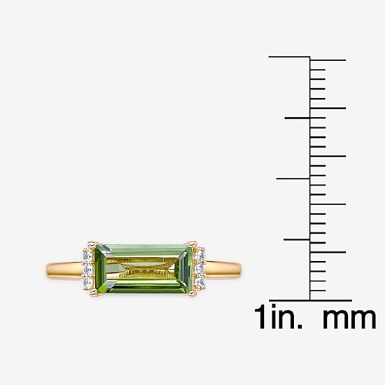 Womens Genuine Semi Precious Stone18K Gold Over Silver Cocktail Ring