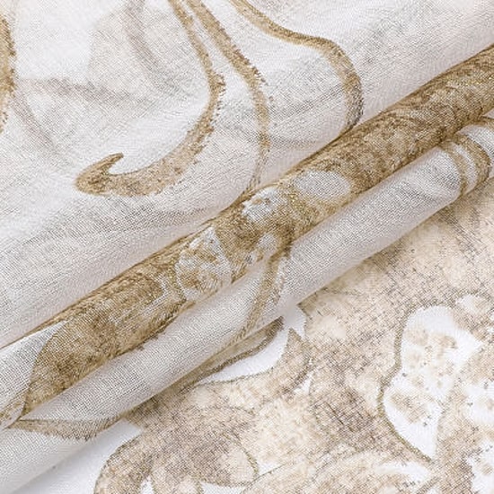 Regal Home Santana Printed Grommet Top Sheer Set of 2 Curtain Panel