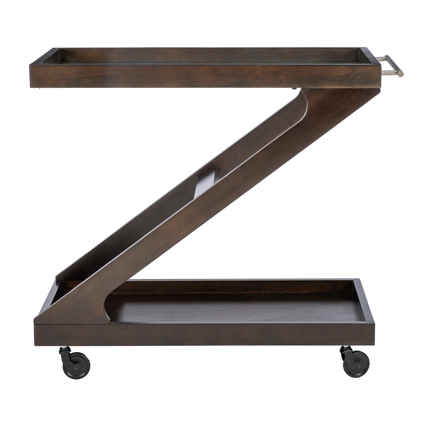 Linon Downey Glass-Top Serving Cart