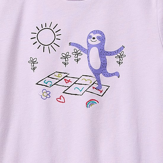 Okie Dokie Toddler & Little Girls Round Neck Short Sleeve Regular Fit Graphic T-Shirt