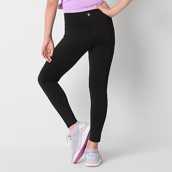 Xersion Momentum Little & Big Kid Girls Quick Dry High Rise 24" Active Full Length Leggings
