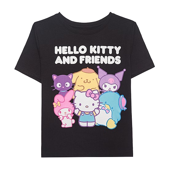 Little & Big Kid Girls Crew Neck Short Sleeve Regular Fit Hello Kitty Graphic T-Shirt