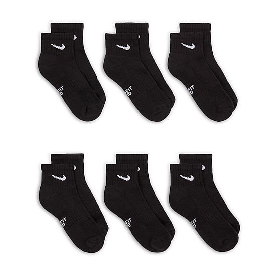 Nike Little & Big Kid Unisex 6 Pair Quarter Ankle Socks