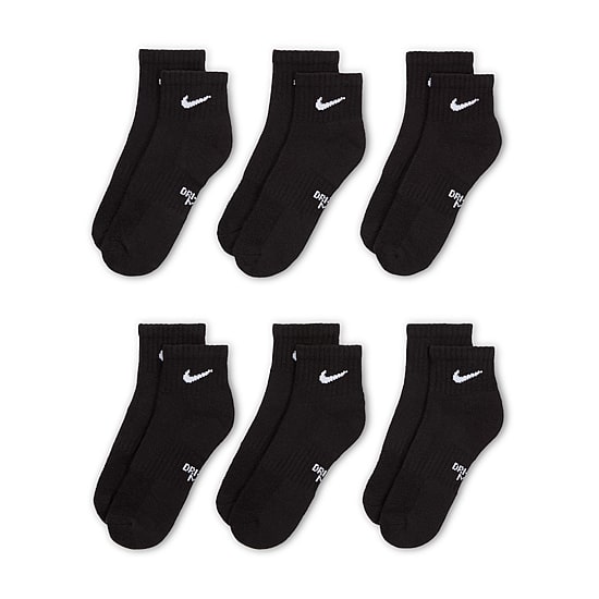 Nike Little & Big Kid Unisex 6 Pair Quarter Ankle Socks