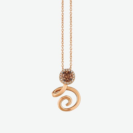 Le Vian Grand Sample Sale Le Vian Grand Sample Sale Limited Quantities! Womens 3/8 CT. T.W. Natural Champagne Diamond 14K Gold 18 Inch Pendant Necklace