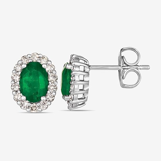 Le Vian Grand Sample Sale Le Vian Grand Sample Sale Limited Quantities! 1/4 CT. T.W. Genuine Green Emerald 14K Gold 9mm Oval Stud Earrings