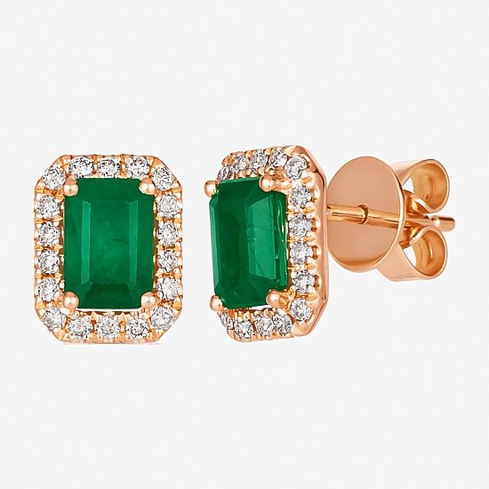 Le Vian Grand Sample Sale Le Vian Grand Sample Sale Limited Quantities! 1/6 CT. T.W. Genuine Green Emerald 14K Gold 8.7mm Stud Earrings