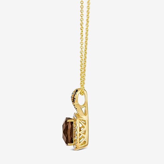 Le Vian Grand Sample Sale Le Vian Grand Sample Sale Limited Quantities! Womens 1/5 CT. Genuine Brown Quartz 14K Gold Cushion 19 Inch Pendant Necklace