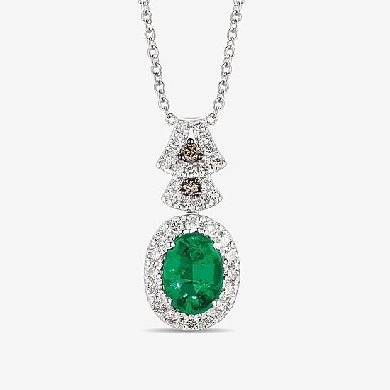 Le Vian Grand Sample Sale Le Vian Grand Sample Sale Limited Quantities! Womens 3/8 CT. T.W. Genuine Green Emerald 14K Gold 20 Inch Pendant Necklace